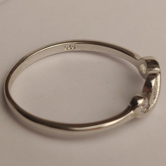 925 Sterling Silver Treble Clef Music Ring sz 6 - Picture 4 of 6